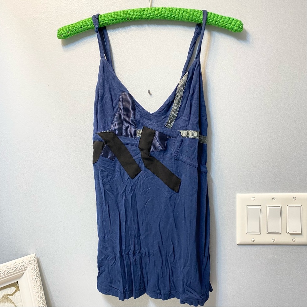 Ecoté Womens Small Navy Blue Spaghetti Strap Top Urban Outfitters